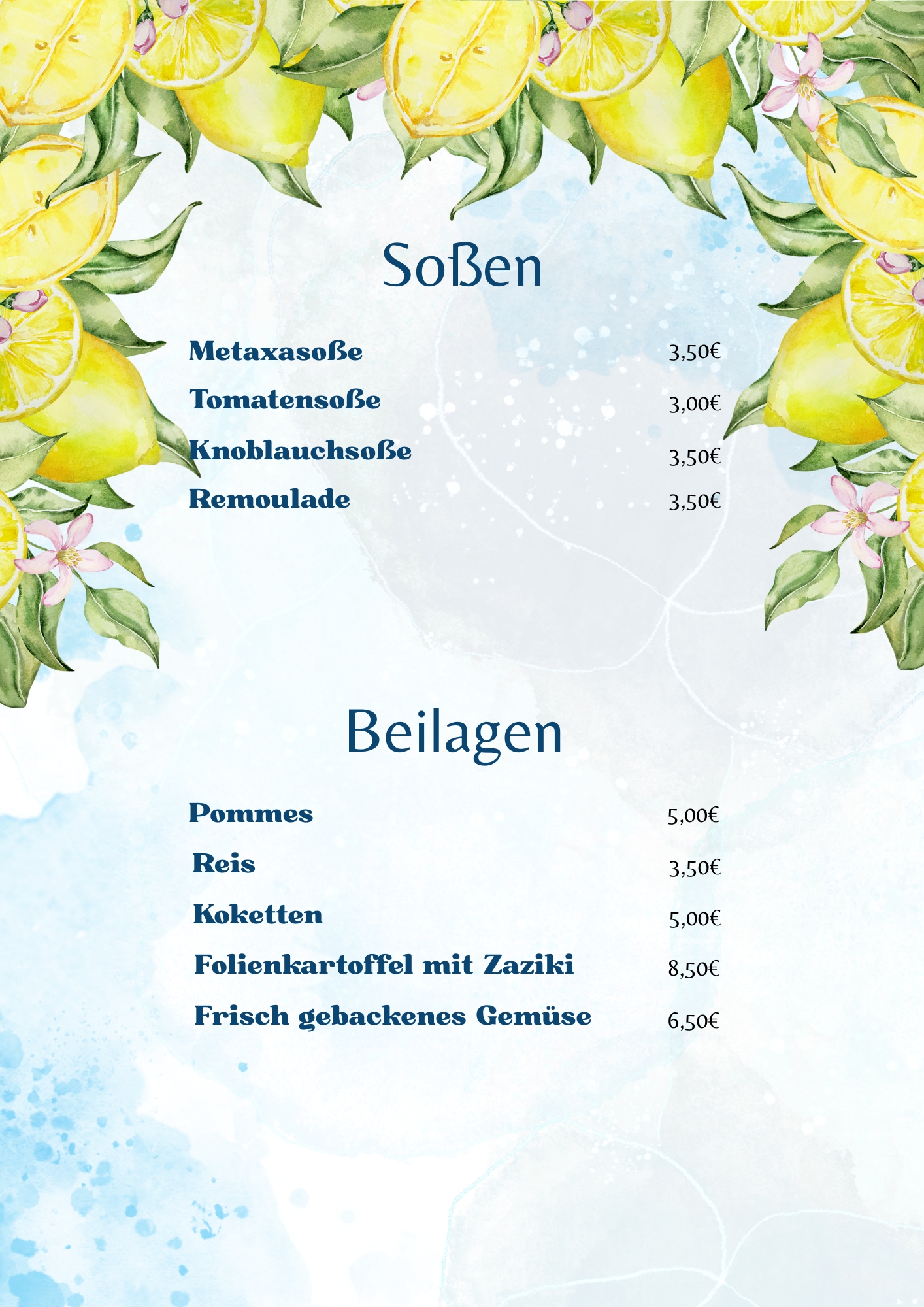 Soßen & Beilagen