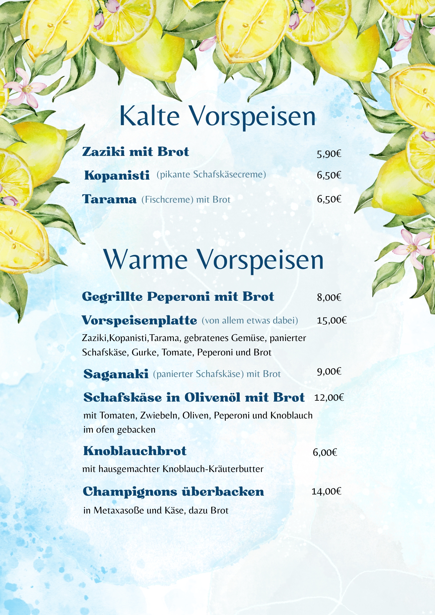 Vorspeisen